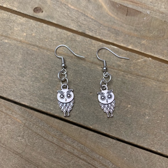 handmade Jewelry - 3 for $25 Handmade Silver Owl Earrings